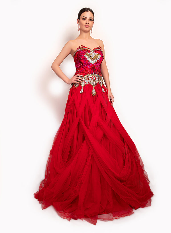 sonascouture - Striking Red Gown GW011