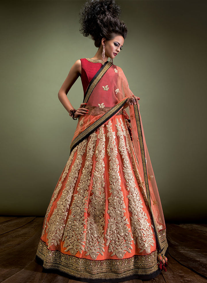 sonascouture - Rust And Maroon Bridal W302