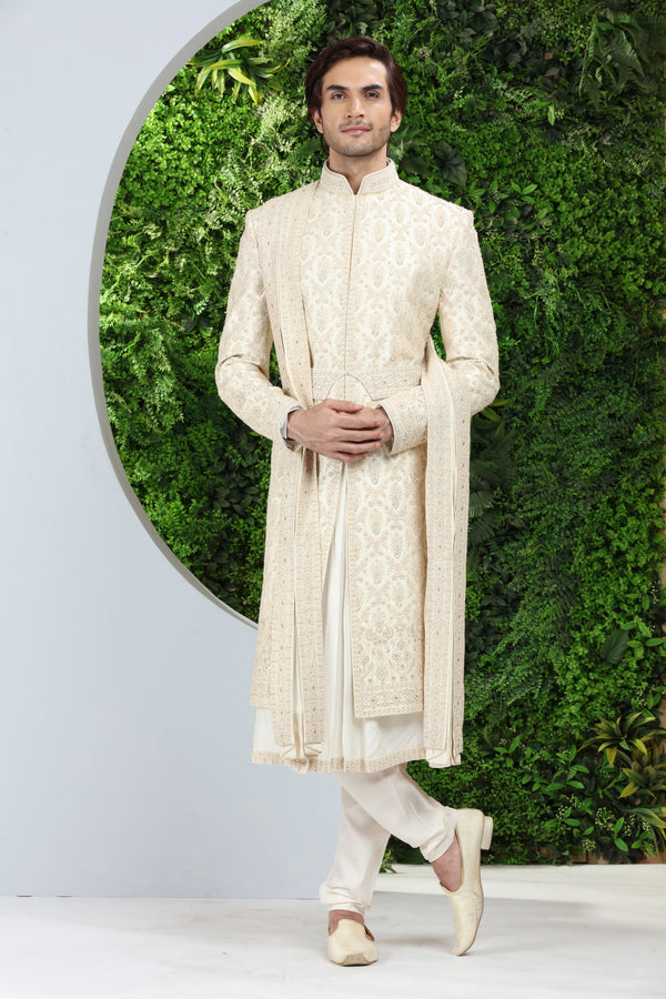 Maharaja Ivory sherwani MM120