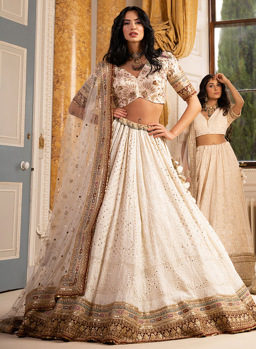 slim fit dress slacks Premium Designer Golden Indian Bridal Dresses Online 2021 – Nameera by  Farooq main image 1