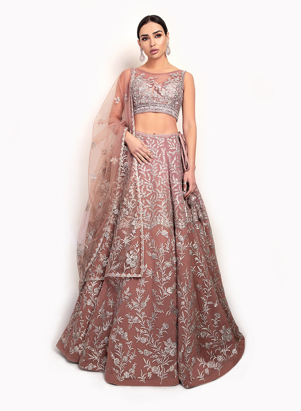 sonascouture - Mauve Contemporary Lengha BW116