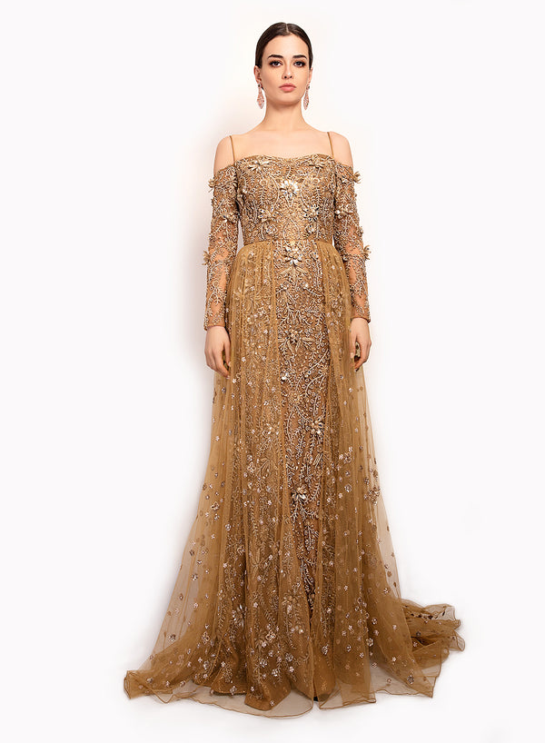 sonascouture - Rich Gold Trail Gown GW029