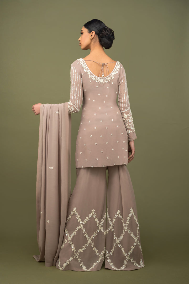 sonascouture - Elegant mauve sharara suit W383