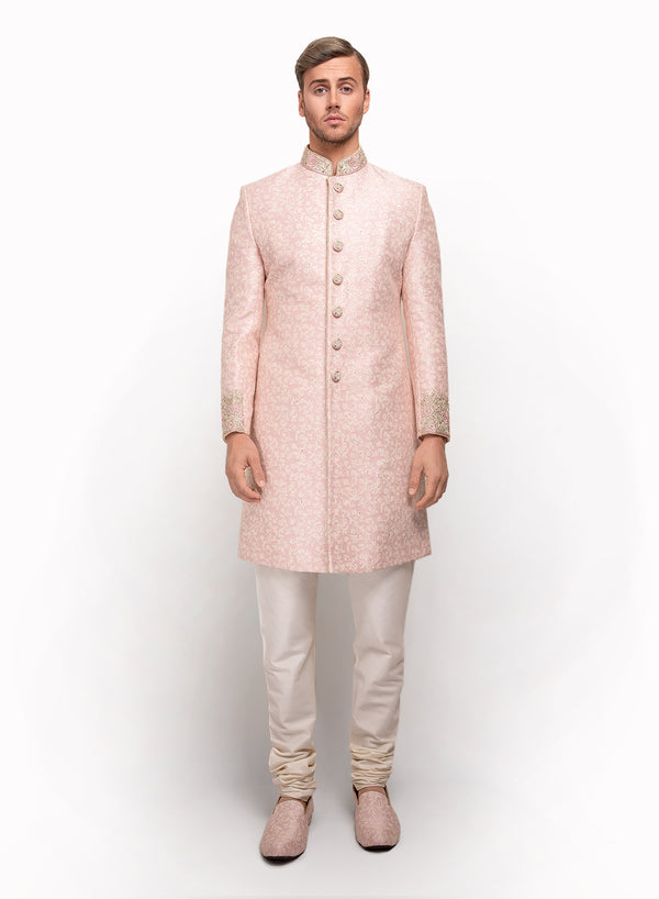 sonascouture - Delicate Bail Print Sherwani MM005