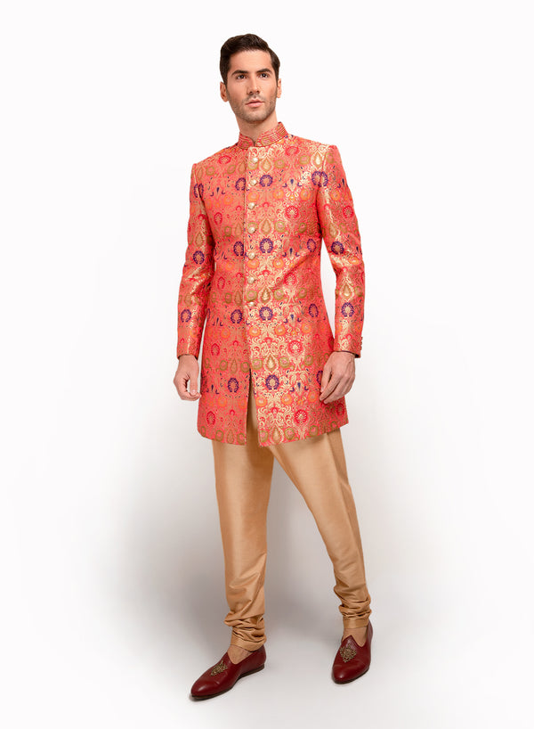 sonascouture - Multi-Toned Brocade Indo Western MM009