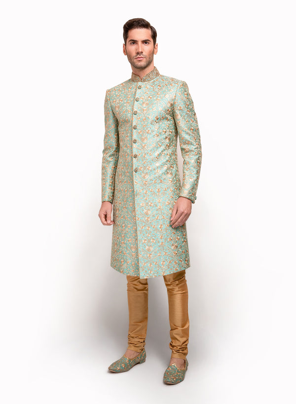 sonascouture - Fully Detailed Sherwani Including Dark Ivory Thread MM015