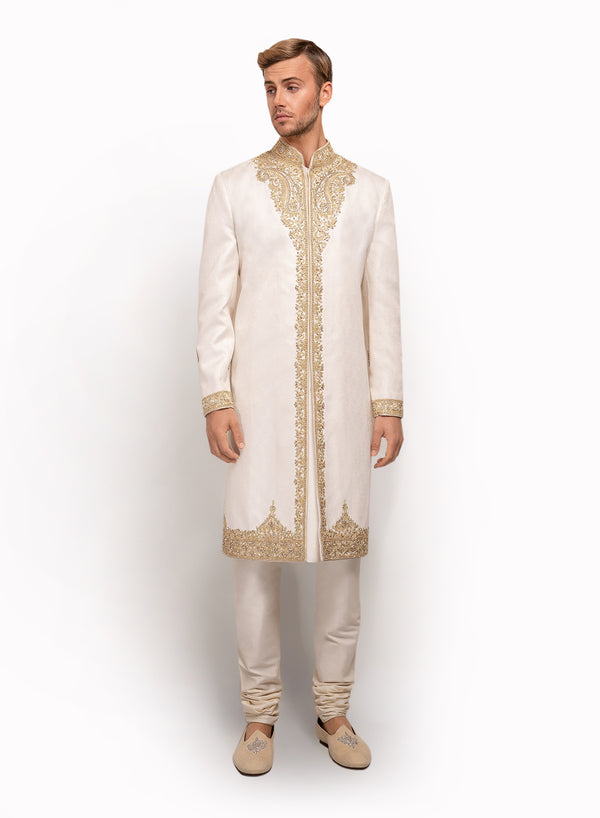 sonascouture - Self-Print Brocade Sherwani MM020