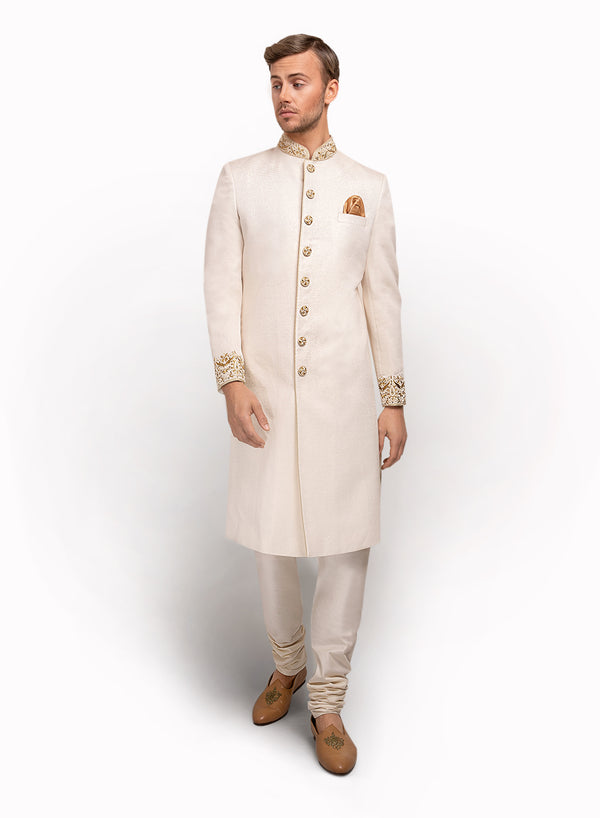 sonascouture - Self-Print Fabric Sherwani MM026