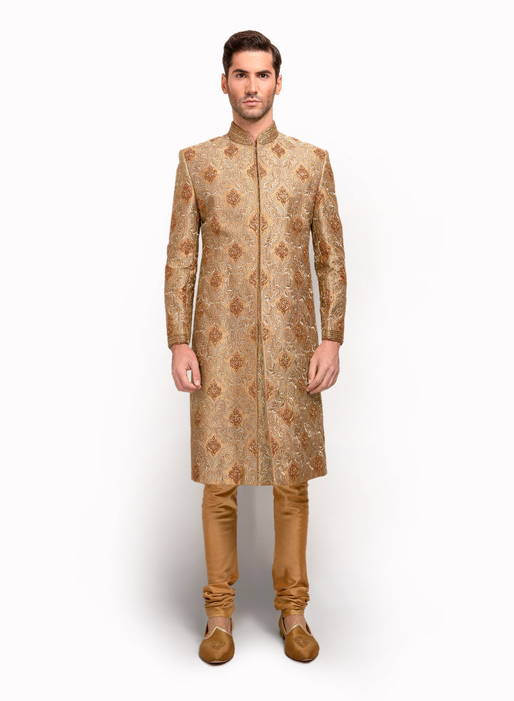 sonascouture - Ornate Silk Brocade Sherwani MM032