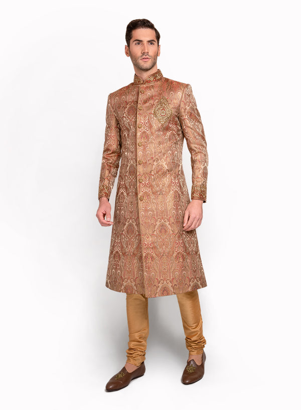 sonascouture - Silk Brocade Sherwani MM033