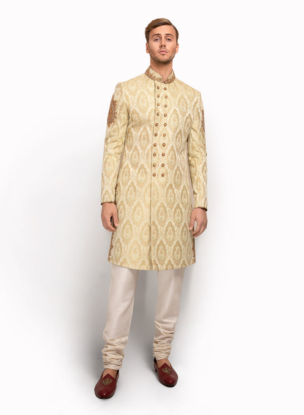 sonascouture - Silk Brocade Sherwani MM038