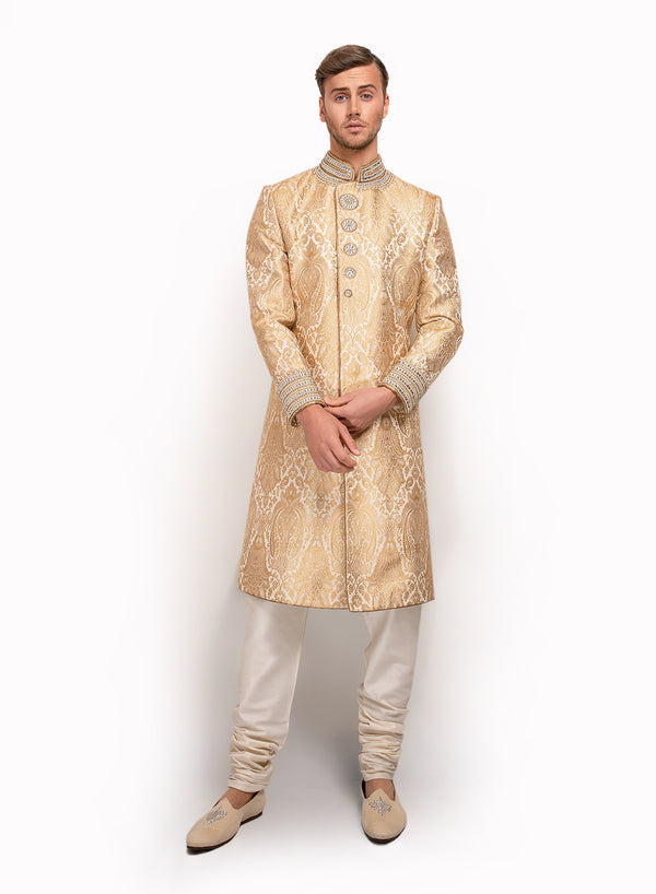 sonascouture - Silk Brocade Sherwani MM043