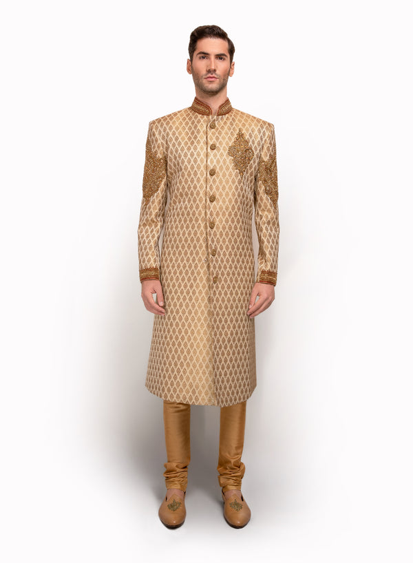 sonascouture - Traditional Brocade Sherwani MM048