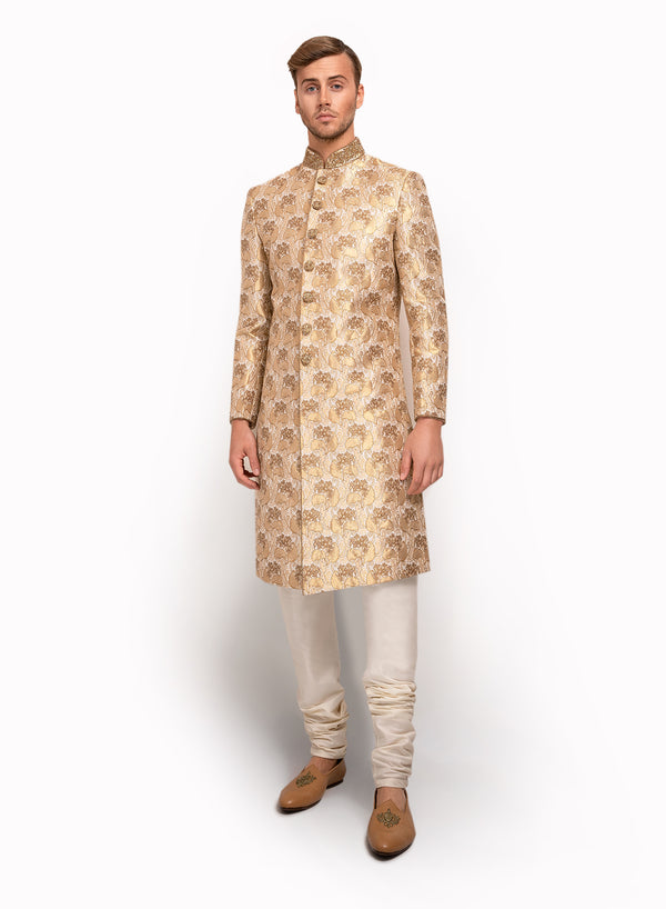 sonascouture - Beautiful Silk Brocade Sherwani MM053