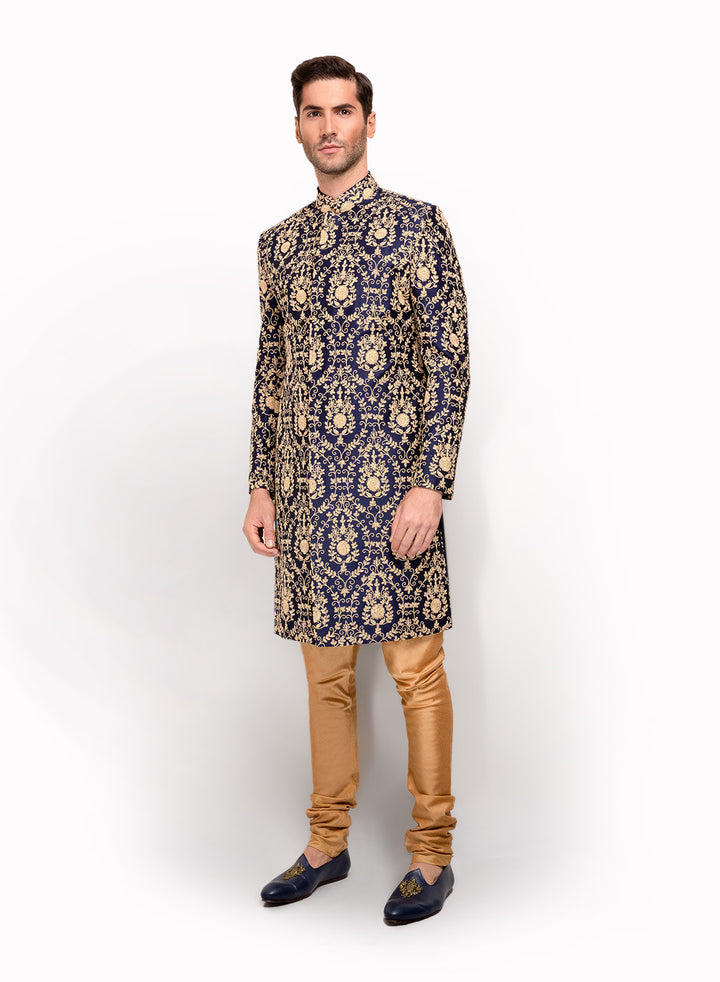 sonascouture - Silk Sherwani Fully Detailed MM070