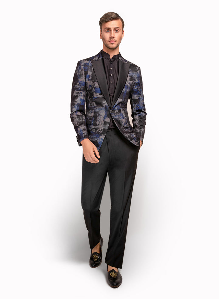 sonascouture - Italian Print Tuxedo Suit MM106