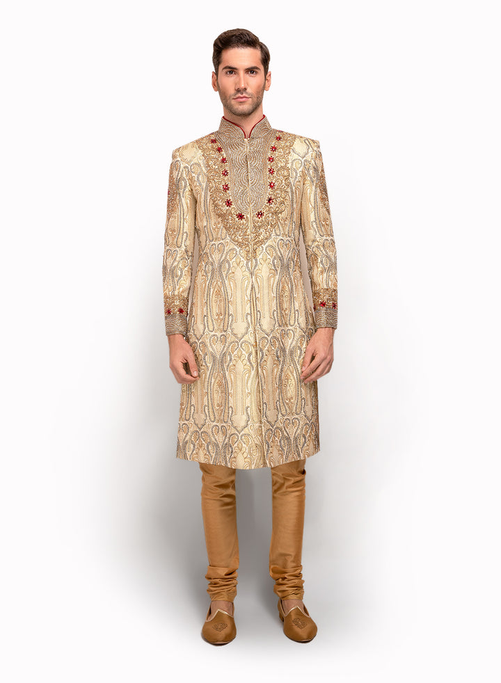 sonascouture - Heavy Brocade Sherwani MM112