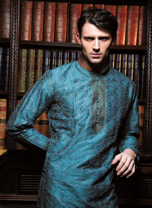 sonascouture - Modern Blue Kurta M003