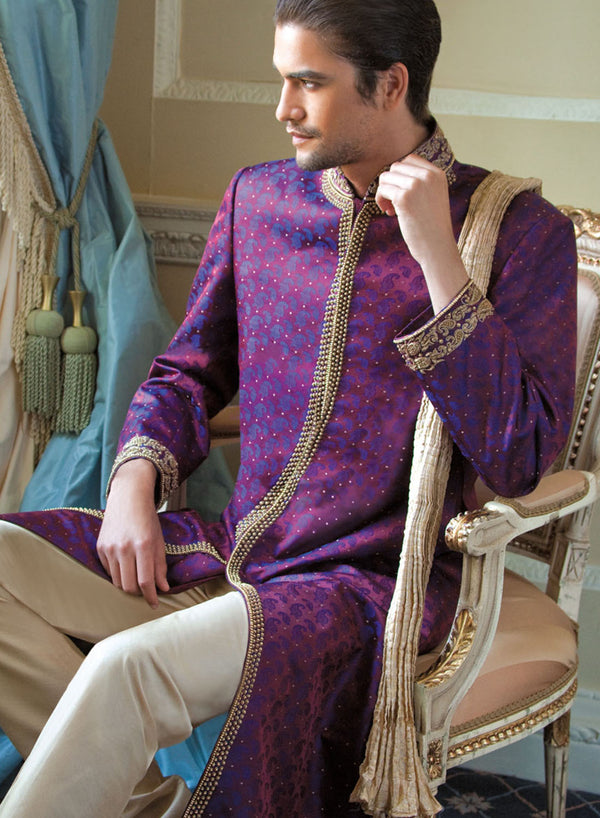 sonascouture - Purple Sherwani M005