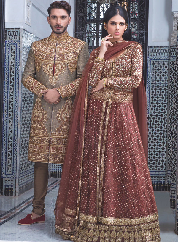 sonascouture - Classic Brocade Sherwani M352