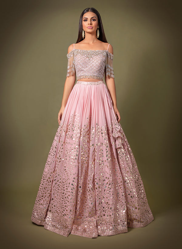 Modern Lama Pink Bridal W404