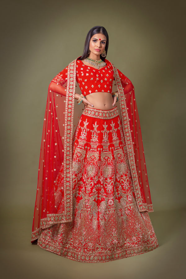 Antique Red Bridal W402