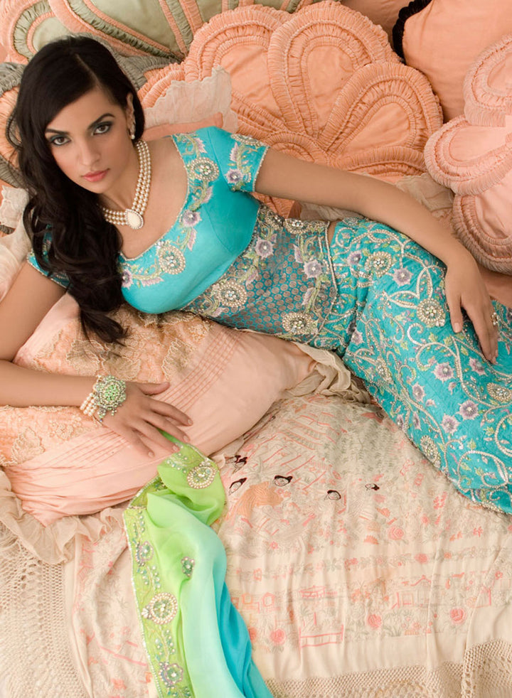 sonascouture - Turquoise Fishtail W002