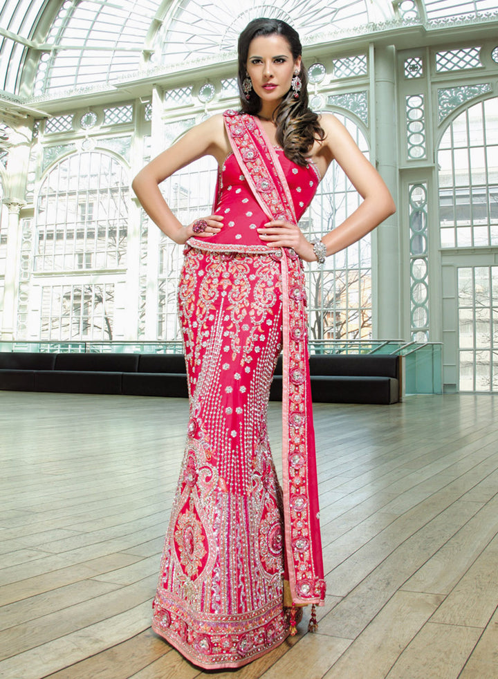 sonascouture - Deep Pink and Peach Bridal W129