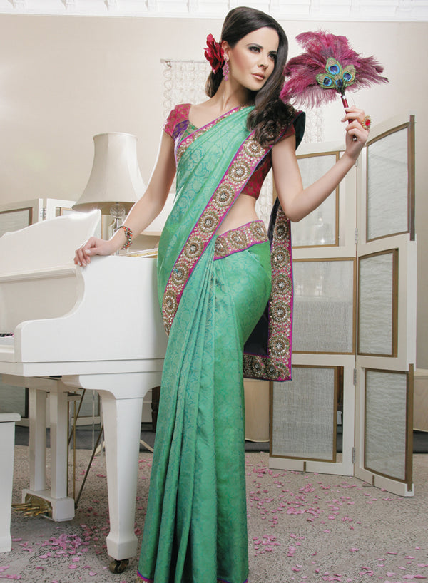 sonascouture - Peacock Silk Saree W161