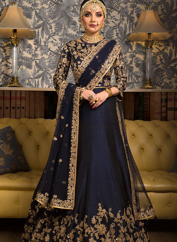 sonascouture - Tradional Navy Lengha W327