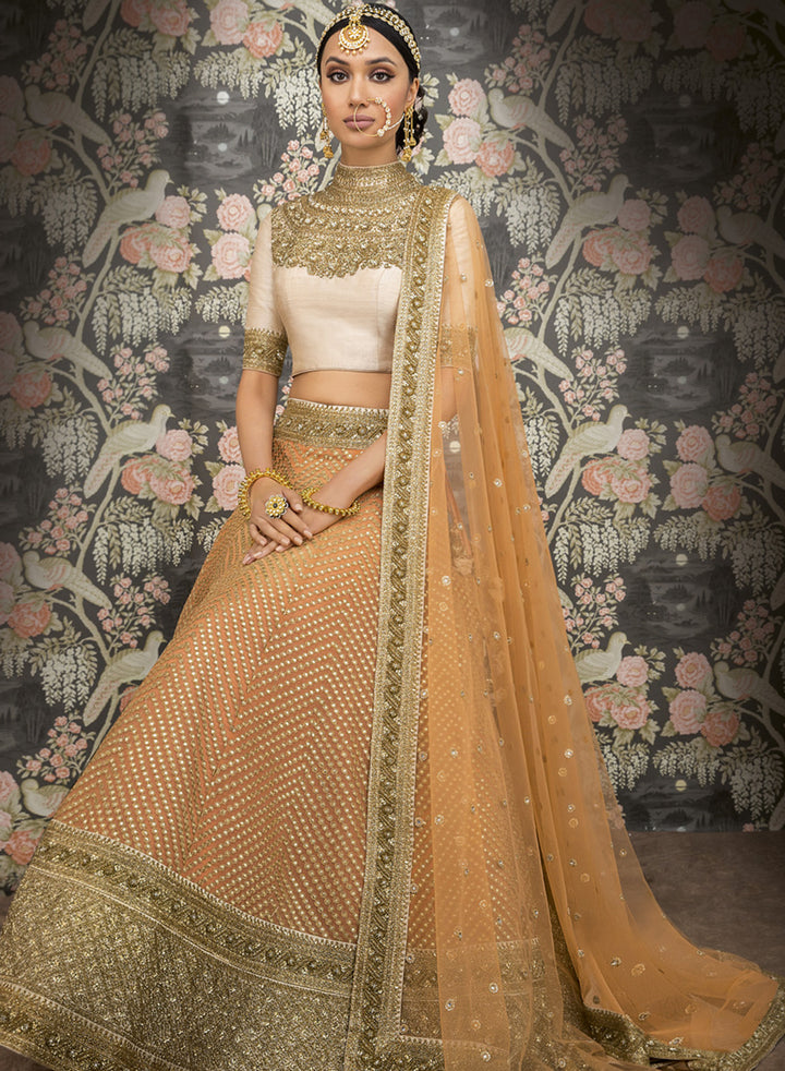 sonascouture - Peach and Gold Bridal W368A